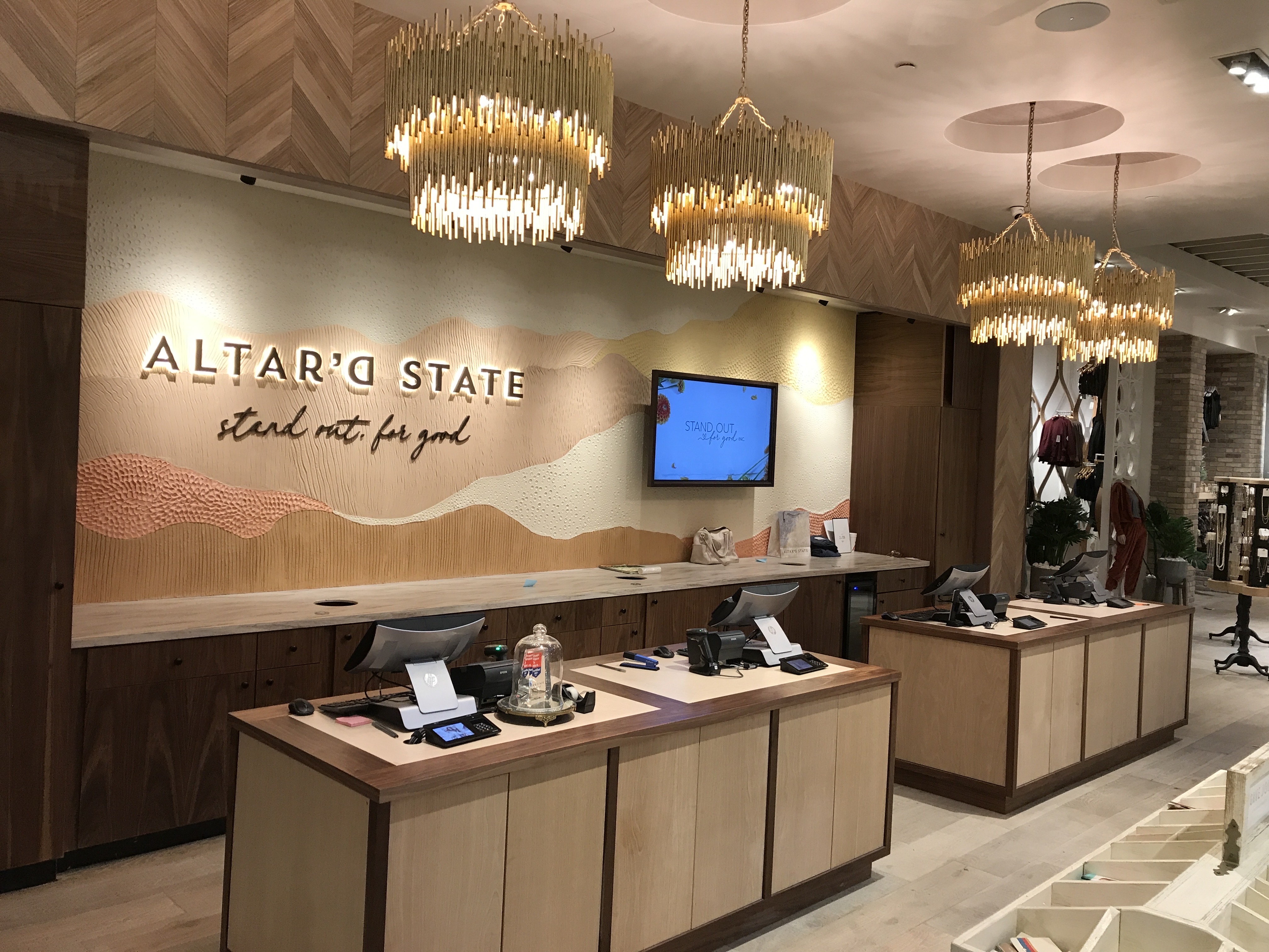 Altar'd State Southpark Mall Charlotte North Carolina Cashwrap Retail Fred Olivieri Construction