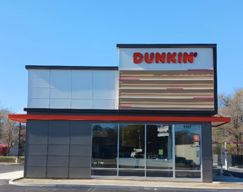 Dunkin New Castle IN Store Front Coffee Shop