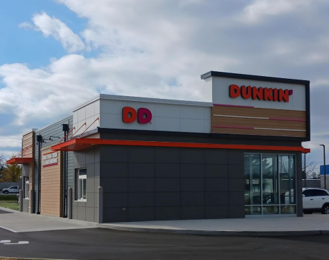 Dunkin Urbana OH Coffee Shop Donuts Front of Building