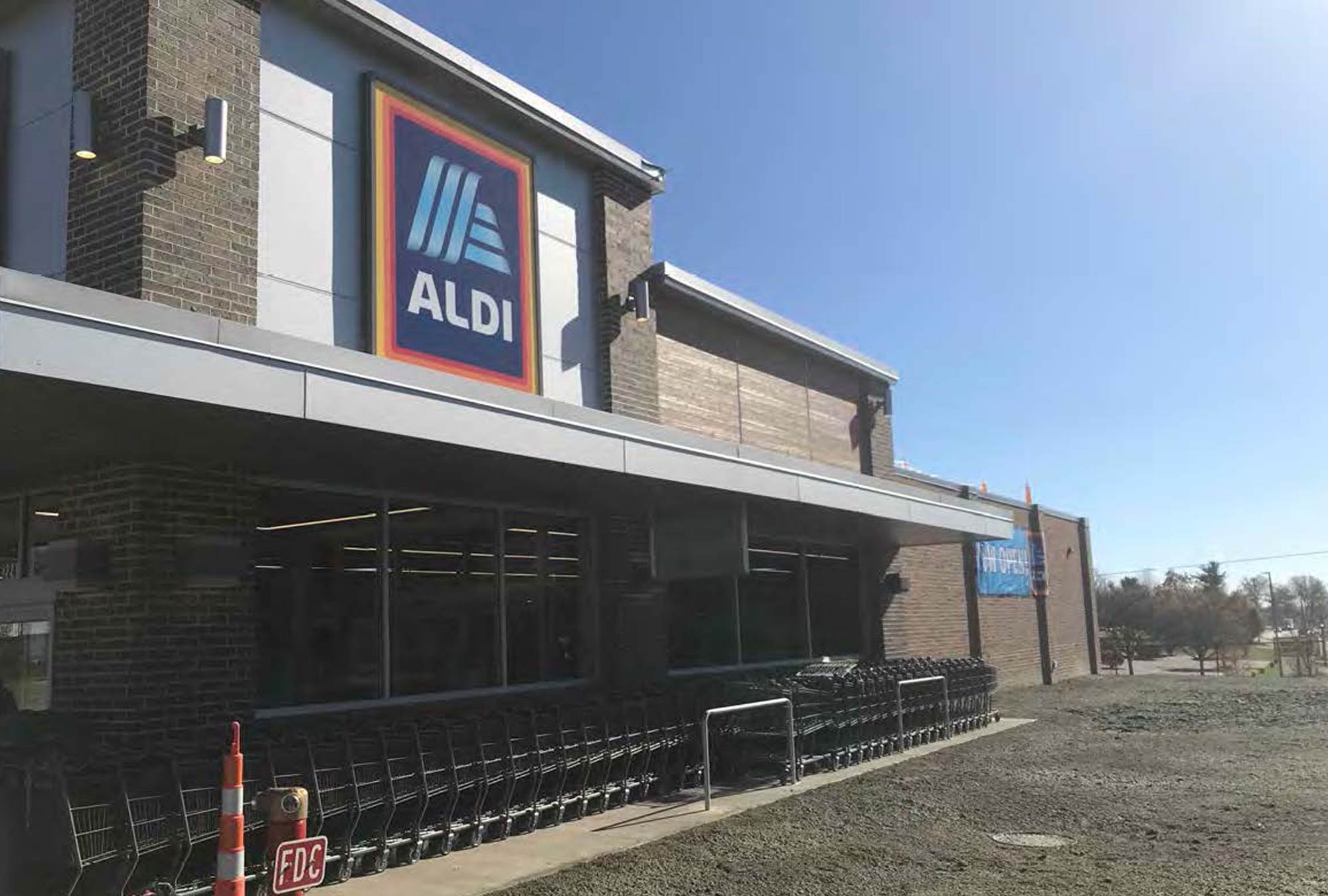 Aldi Grocery Store Construction Wooster OH Cart Corral by Fred Oliveri