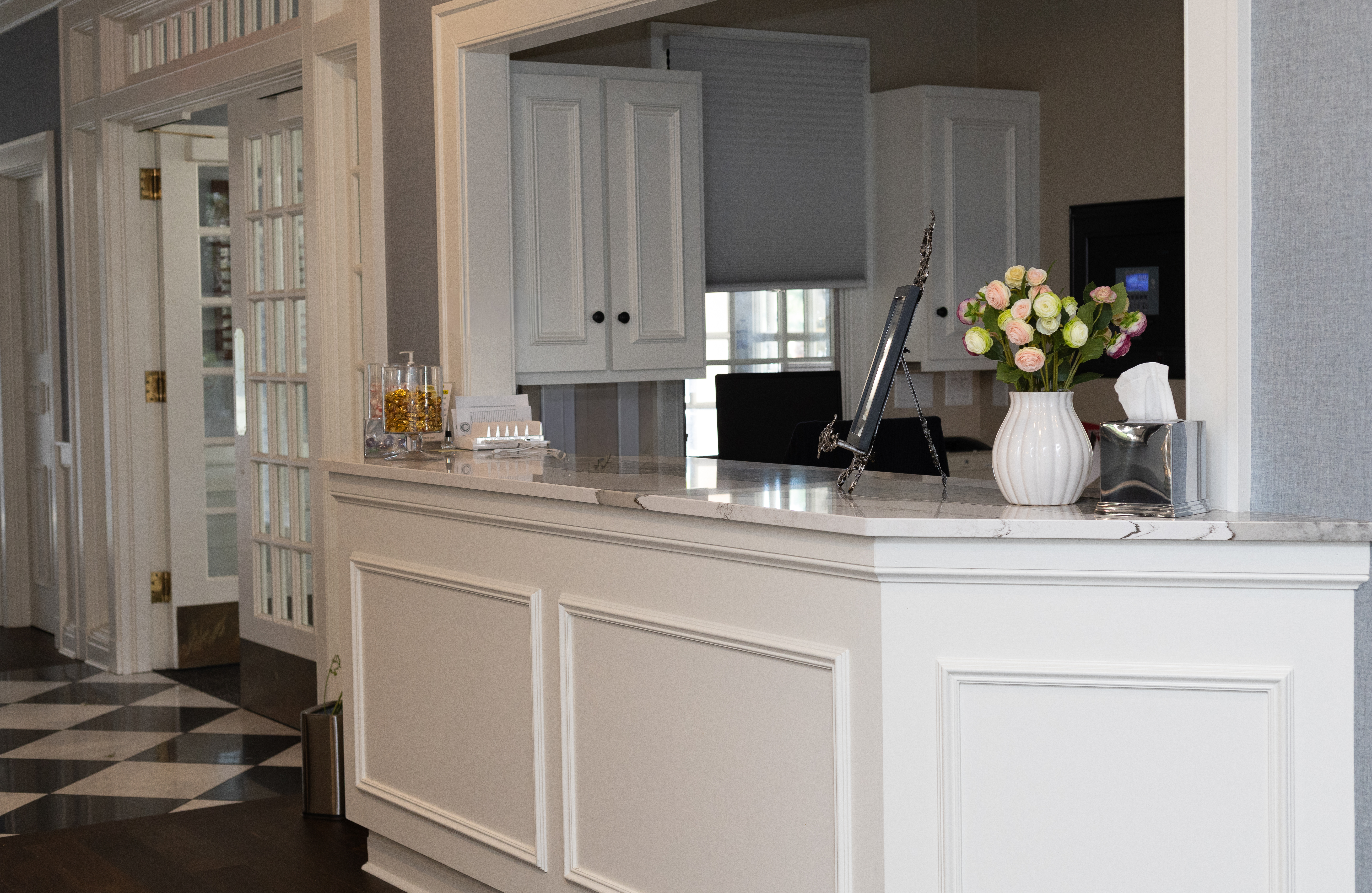 Brookside Country Club Reception Desk Interior Renovation by Fred Olivieri Construction