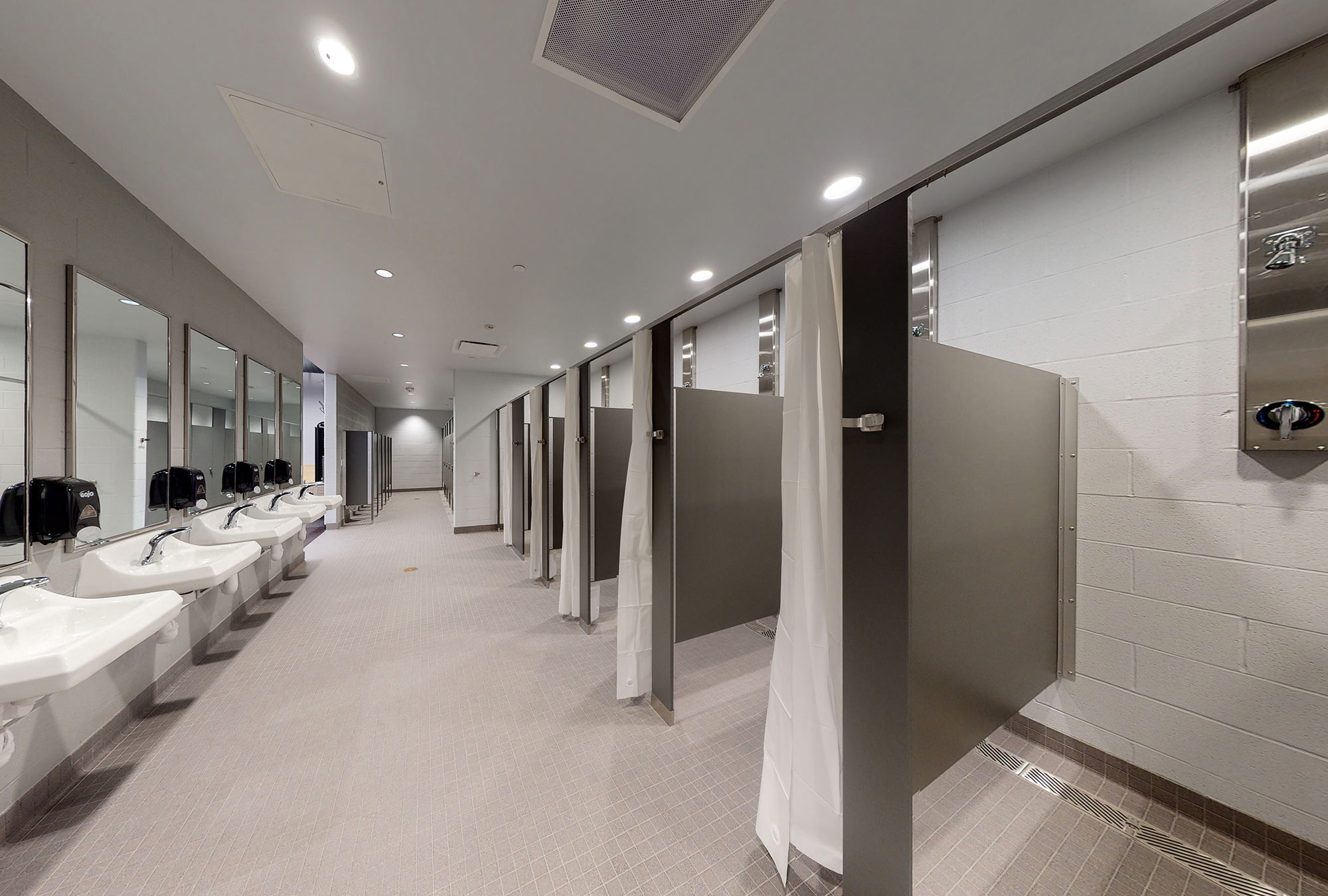 Canton City School District School Construction Company McKinley Locker Room Bathroom by Fred Oliveri