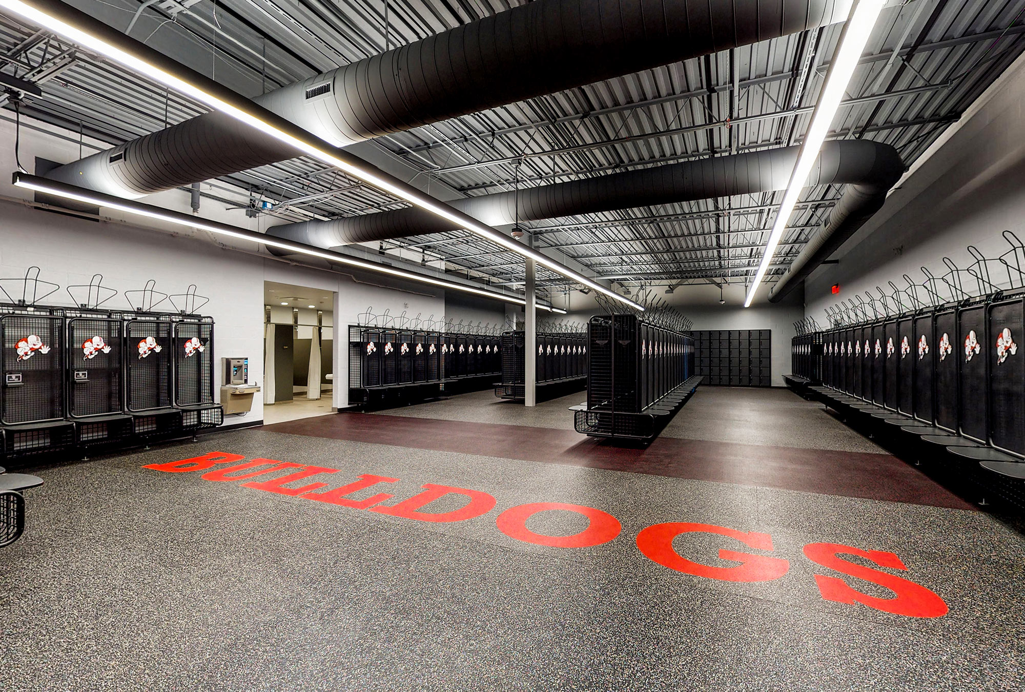 Canton City School District School Construction Company McKinley Locker Room Main Area by Fred Oliveri