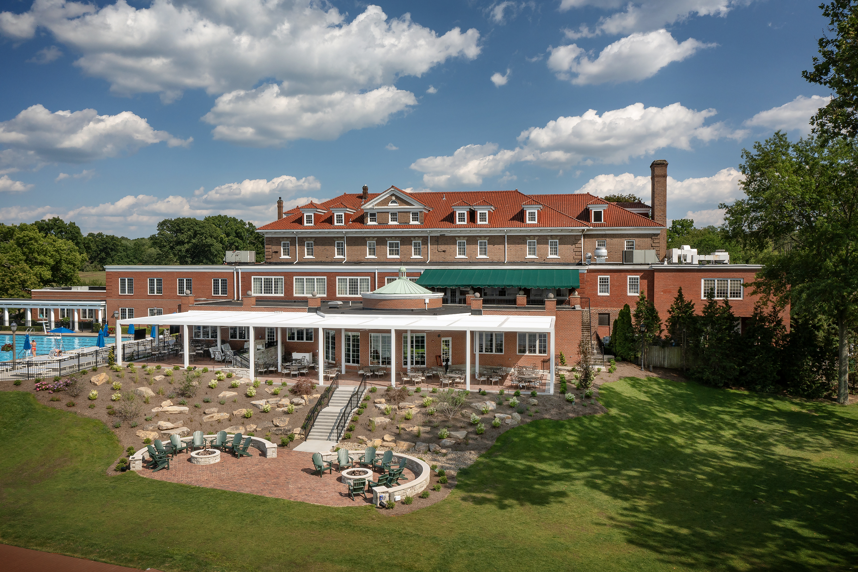 Congress Lake Country Club Hartville OH Patio with Fireplace 3