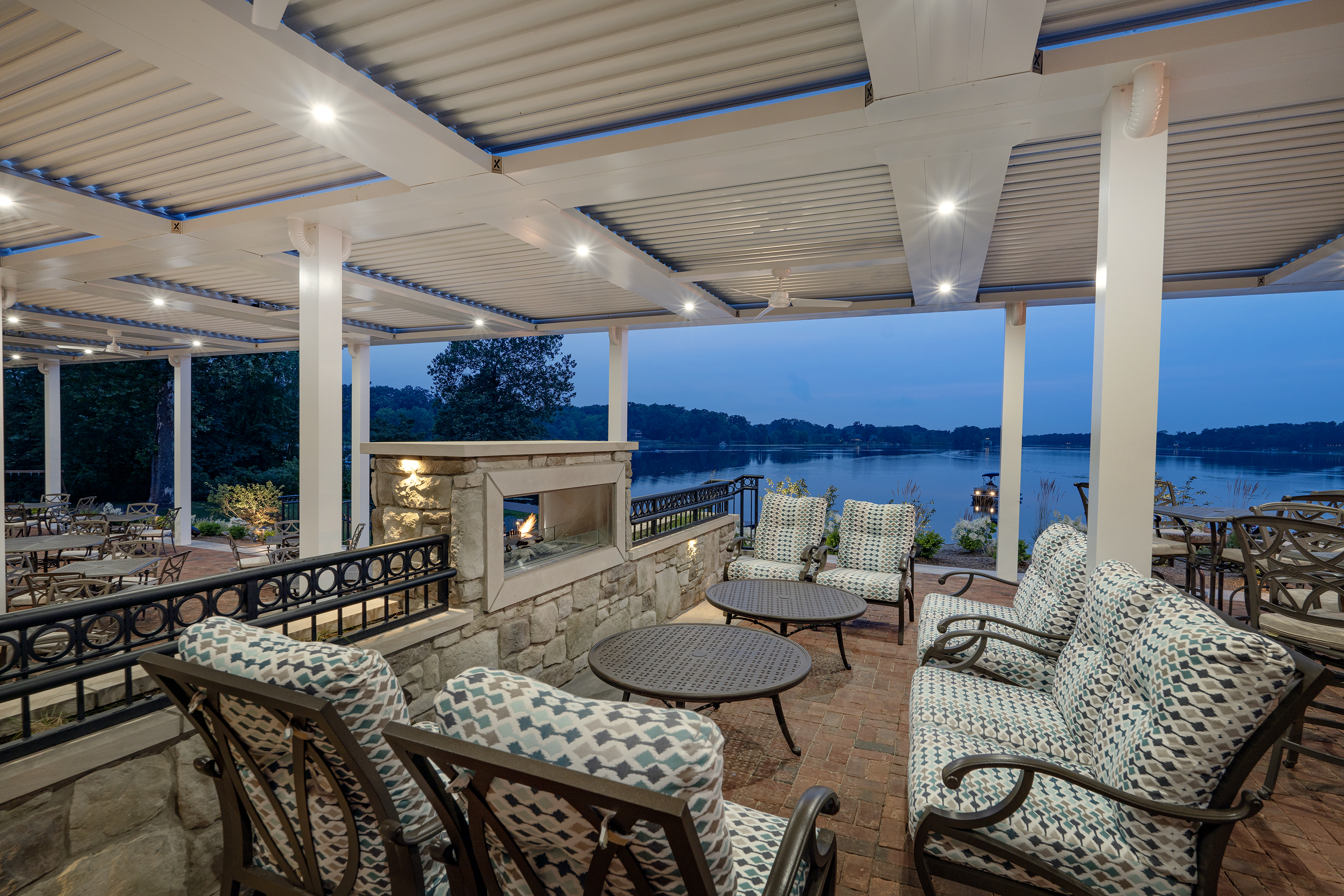 Congress Lake Country Club Hartville OH Patio with Fireplace v2
