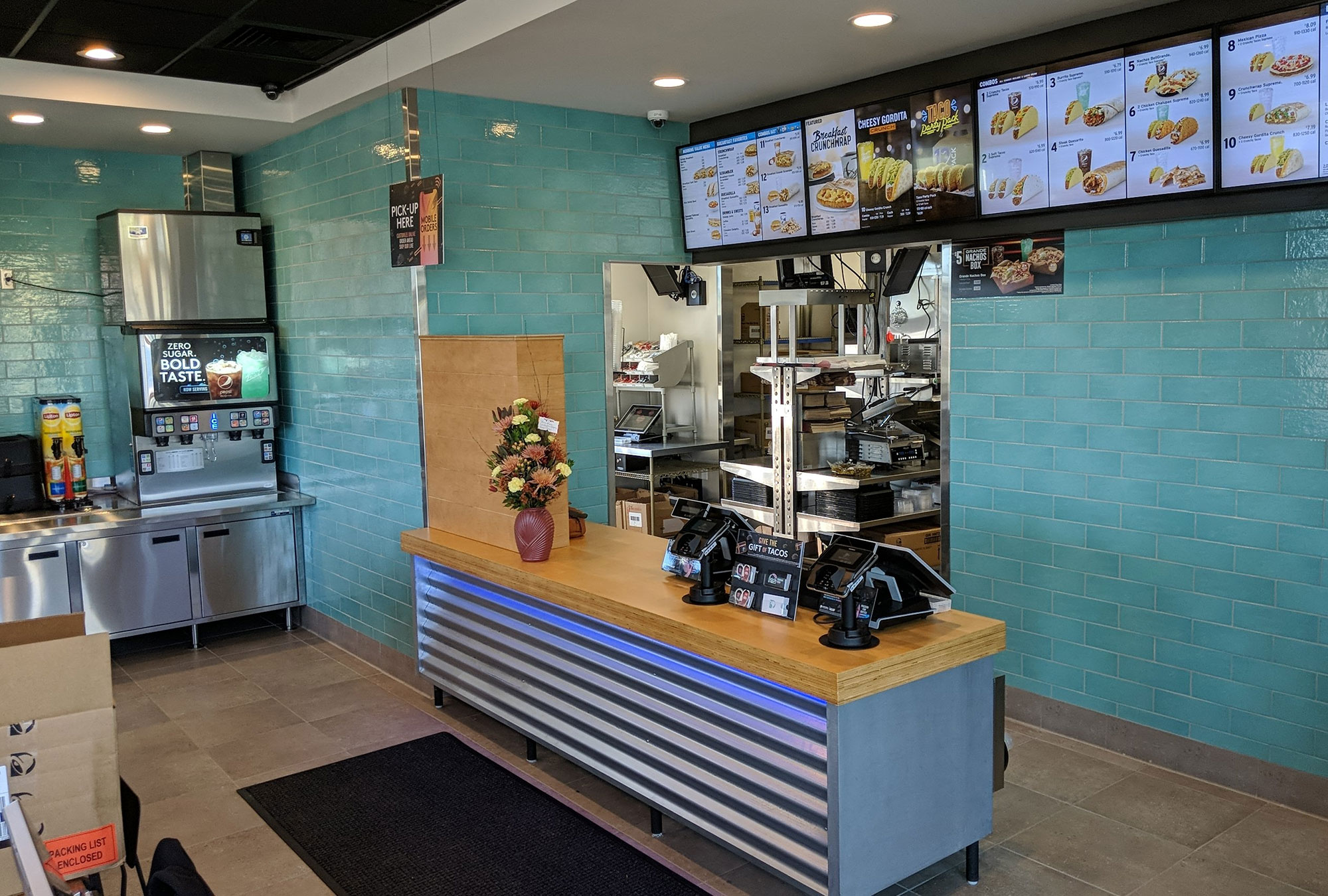 Leading Fast Food Contractor Company Counter - Caldwell, Ohio