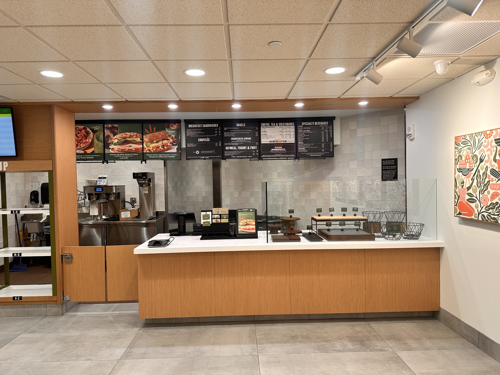 Panera Bread-Akron General Hospital-Casual food service-front counter-akron children's hospital-akron, ohio