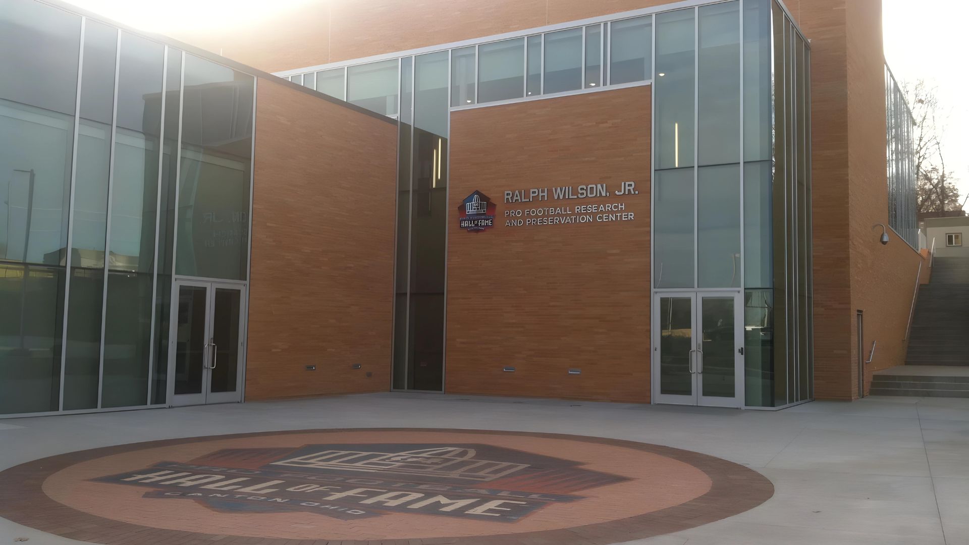 Pro Football Hall of Fame Canton OH Expansion Center Research and Preservation Center Entrance