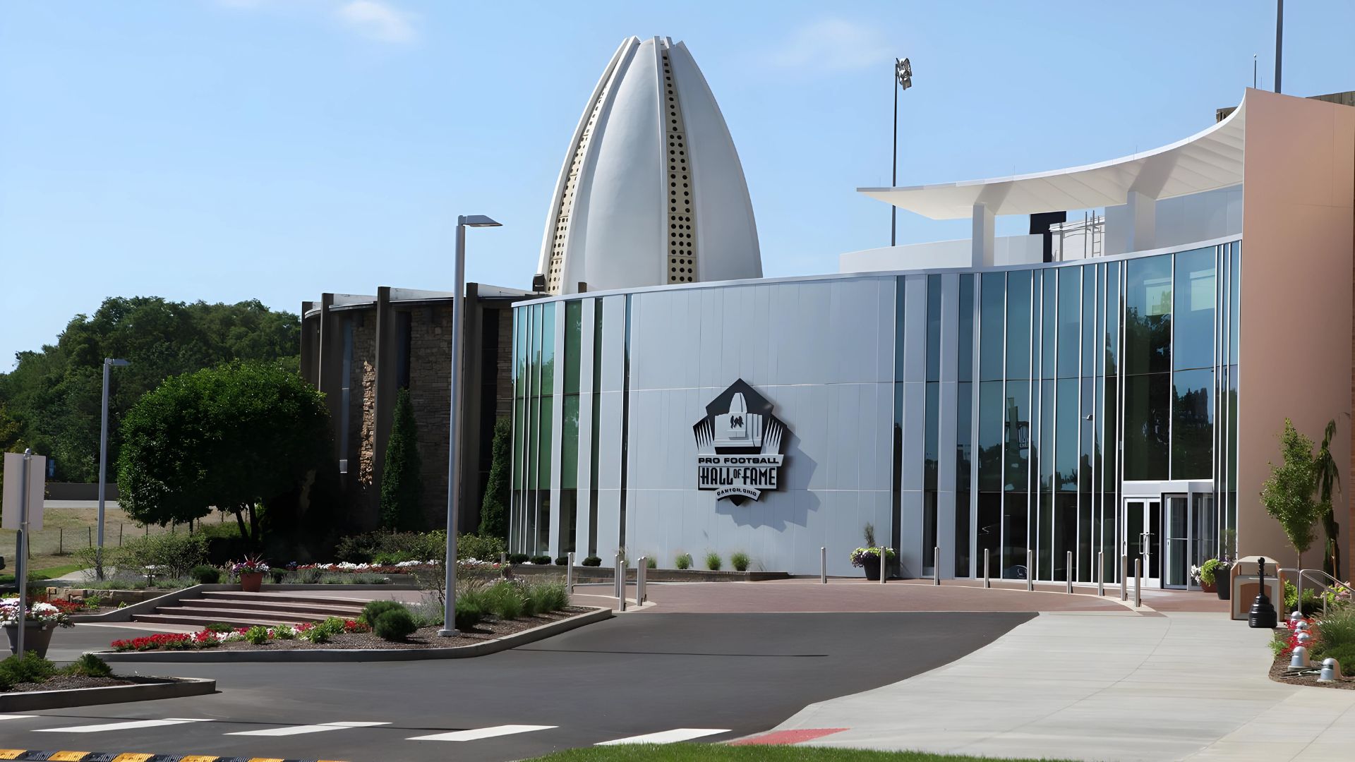 Pro Football Hall of Fame Canton OH Front Entrance to Museum