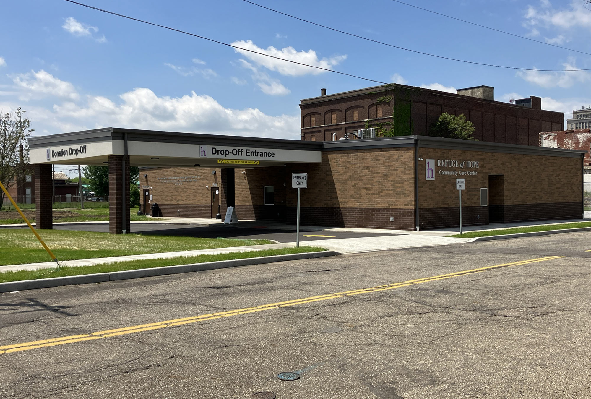 Refuge of Hope Donation Center Construction Nonprofit Organization Drop Off Entrance by Fred Oliveri