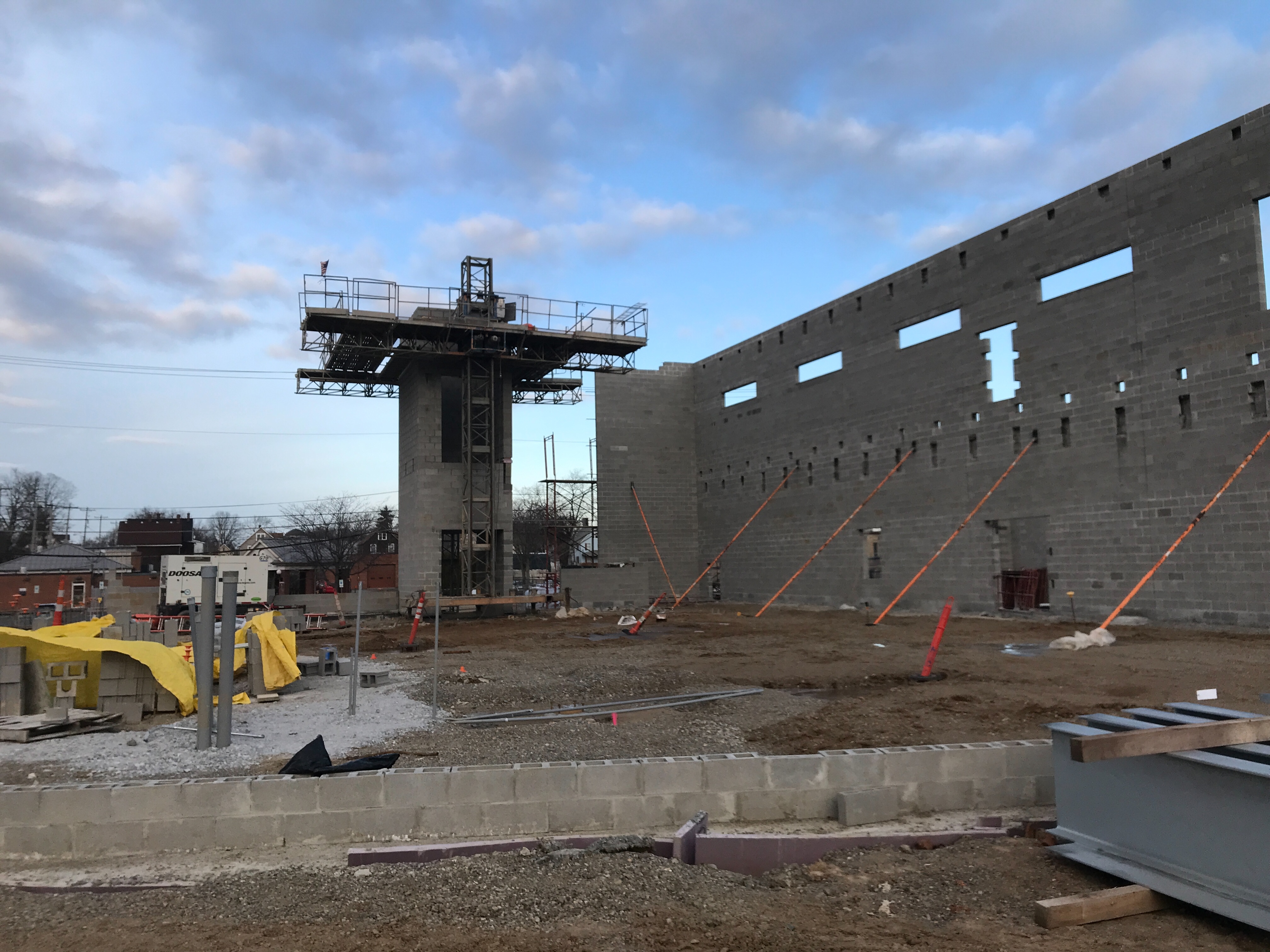 SCDL Operations Center Construction Elevator Shaft Fred Olivieri Construction