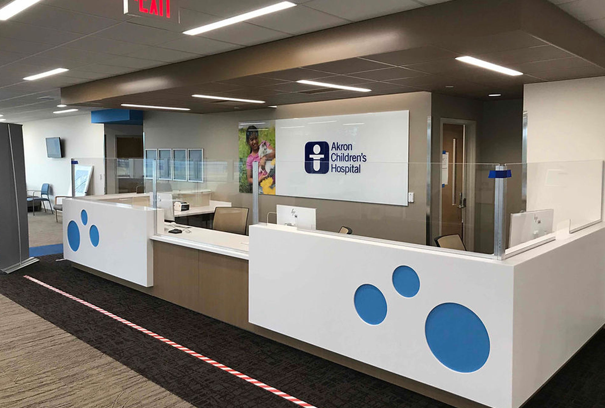 The Best Hospital Contractors Akron Children's Hospital Check-in Desk Sign - Portage County, Ohio by Fred Olivieri